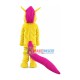 Bright Yellow Horse With Long Tail Mascot Costume Bright Yellow Horse With Long Tail Mascot Costume