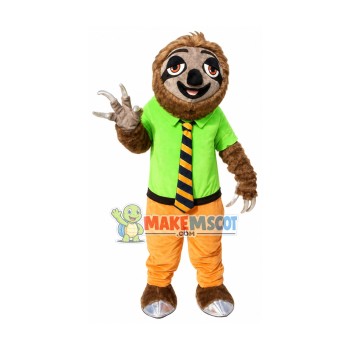 Three-toed Sloth Keeper In Slow Motion Mascot Costume