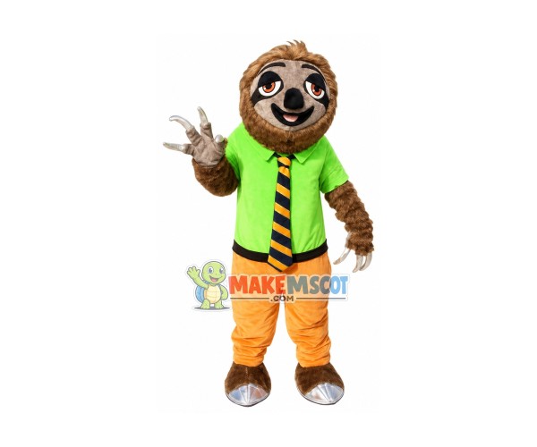 Three-toed Sloth Keeper In Slow Motion Mascot Costume Three-toed Sloth Keeper In Slow Motion Mascot Costume