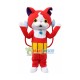 Cute Ground-bound Cat With Two Tails Mascot Costume
