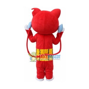 Cute Ground-bound Cat With Two Tails Mascot Costume Cute Ground-bound Cat With Two Tails Mascot Costume