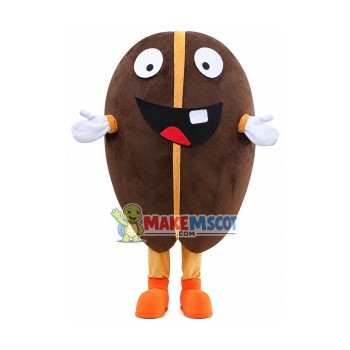 Funny Cartoon Coffee Bean Mascot Costume