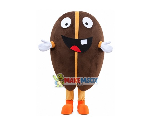 Funny Cartoon Coffee Bean Mascot Costume Funny Cartoon Coffee Bean Mascot Costume