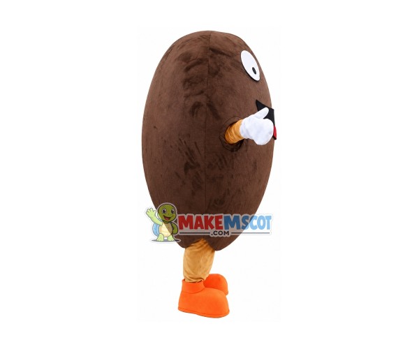 Funny Cartoon Coffee Bean Mascot Costume Funny Cartoon Coffee Bean Mascot Costume