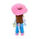 Farm Star Cat With Pink Sun Hat Mascot Costume Farm Star Cat With Pink Sun Hat Mascot Costume