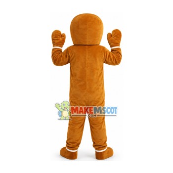 Christmas Caramel Gingerbread Man Mascot Costume Christmas Caramel Gingerbread Man Mascot Costume