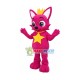 Cartoon Pinkfong Wearing Golden Crown Mascot Costume Cartoon Pinkfong Wearing Golden Crown Mascot Costume