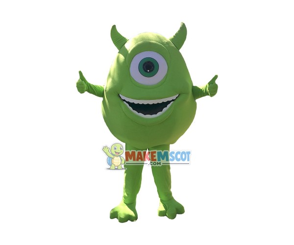 Green Monocular Mascot Cartoon Costume Green Monocular Mascot Cartoon Costume