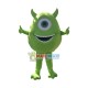 Green Monocular Mascot Cartoon Costume Green Monocular Mascot Cartoon Costume