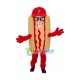 Cartoon Hot Dog With Salad Dressing Mascot Costume Cartoon Hot Dog With Salad Dressing Mascot Costume