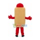 Cartoon Hot Dog With Salad Dressing Mascot Costume Cartoon Hot Dog With Salad Dressing Mascot Costume