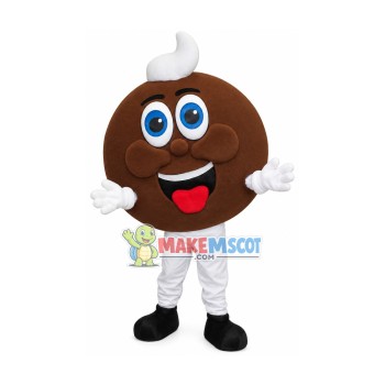 Fluffy Creamy Chocolate Pie Mascot Costume