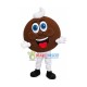 Fluffy Creamy Chocolate Pie Mascot Costume Fluffy Creamy Chocolate Pie Mascot Costume