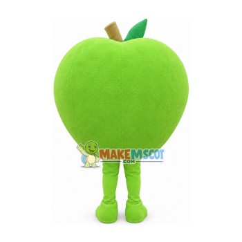 Interesting Cartoon Apple With Big Smile Mascot Costume