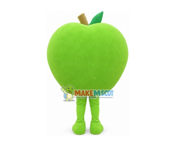 Interesting Cartoon Apple With Big Smile Mascot Costume Interesting Cartoon Apple With Big Smile Mascot Costume