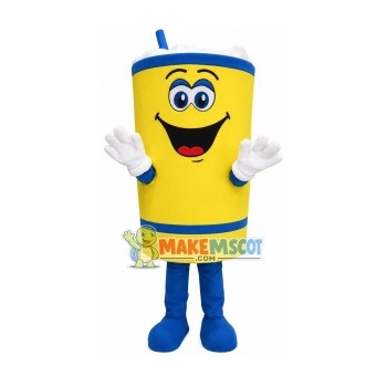 Full Glass of Sparkling Water Mascot Costume Full Glass of Sparkling Water Mascot Costume
