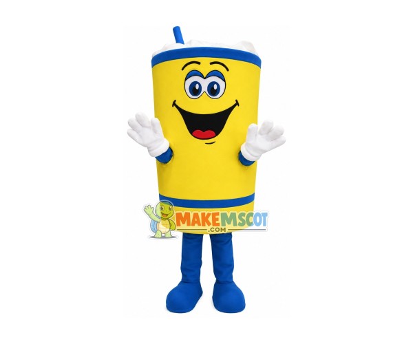 Full Glass of Sparkling Water Mascot Costume Full Glass of Sparkling Water Mascot Costume