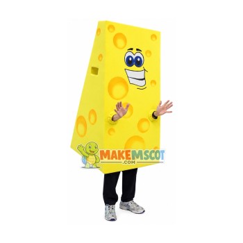 Piece of Butter Cheese Mascot Costume Piece of Butter Cheese Mascot Costume