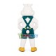 Dark Green Overalls Rabbit Mascot Costume Dark Green Overalls Rabbit Mascot Costume