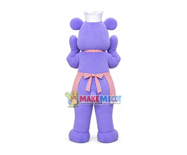 Purple Hippo With Vest Dress Mascot Cartoon Costume