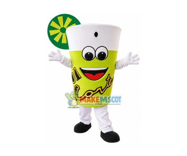 Soda Water With Lemon Slice Mascot Costume Soda Water With Lemon Slice Mascot Costume