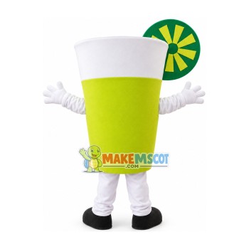 Soda Water With Lemon Slice Mascot Costume Soda Water With Lemon Slice Mascot Costume