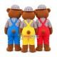 Friendly Colored Teddy Bear Brothers Mascot Costume Friendly Colored Teddy Bear Brothers Mascot Costume