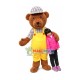Friendly Colored Teddy Bear Brothers Mascot Costume Friendly Colored Teddy Bear Brothers Mascot Costume