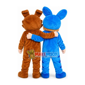 Pair of Bright Twins Baby Mascot Costume Pair of Bright Twins Baby Mascot Costume