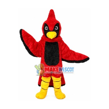 Red Pointed Head Eagle Mascot Costume
