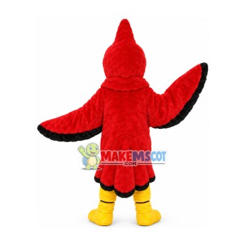 Red Pointed Head Eagle Mascot Costume Red Pointed Head Eagle Mascot Costume