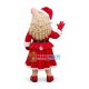 Silver-haired Mother Pig In Christmas Dress Mascot Costume Silver-haired Mother Pig In Christmas Dress Mascot Costume