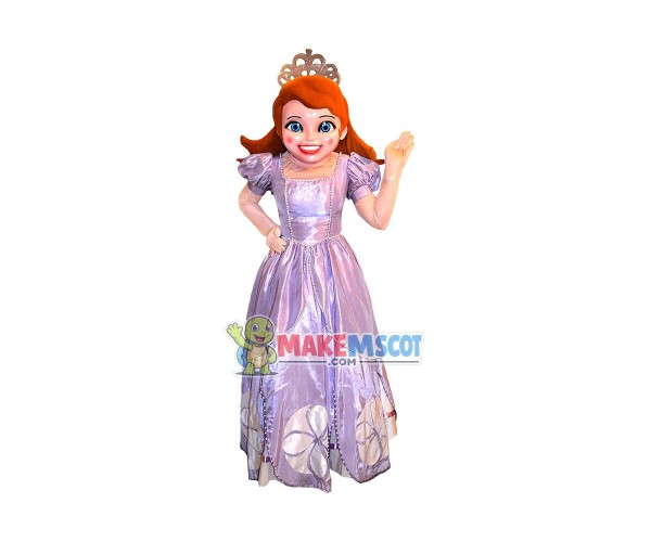 Gentle The Sofia Princess In Dress Mascot Costume Gentle The Sofia Princess In Dress Mascot Costume