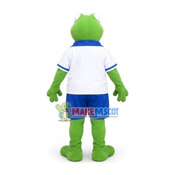 Pleased Adult Frog In The Polo Shirt Mascot Costume