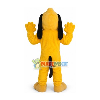 Yellow Pluto The Pup Mascot Cartoon Costume