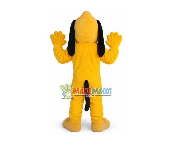 Yellow Pluto The Pup Mascot Cartoon Costume Yellow Pluto The Pup Mascot Cartoon Costume