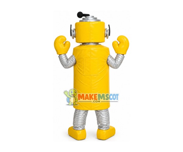 Yellow Robot Plex Yo Gabba Gabba Mascot Costume Yellow Robot Plex Yo Gabba Gabba Mascot Costume