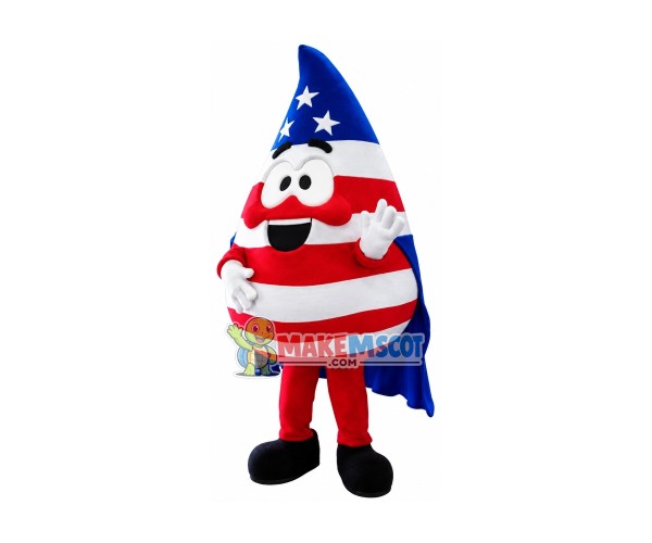 Funny Cartoon Striped Candy Superman Mascot Costume