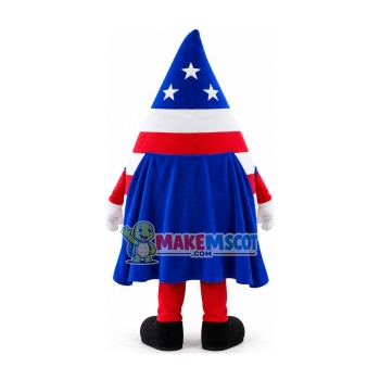 Funny Cartoon Striped Candy Superman Mascot Costume Funny Cartoon Striped Candy Superman Mascot Costume