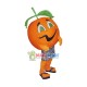 Crooked Mouth Orange With Leaves Mascot Costume