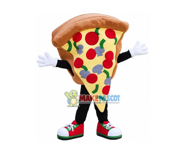 Thick Piece of Cheese Sausage Pizza Mascot Costume