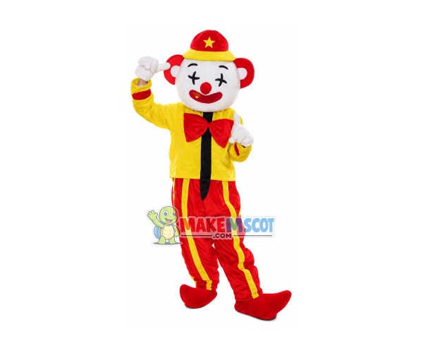 Performing Comical Clown Mascot Costume Performing Comical Clown Mascot Costume