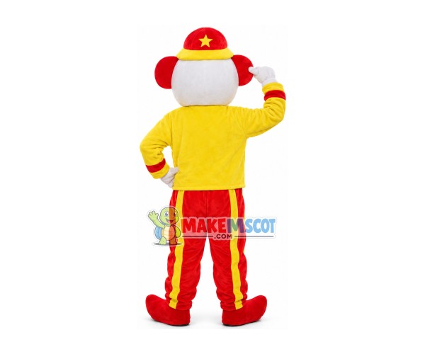 Performing Comical Clown Mascot Costume Performing Comical Clown Mascot Costume