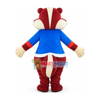 Blue Gown Chipmunk Mascot Costume Blue Gown Chipmunk Mascot Costume
