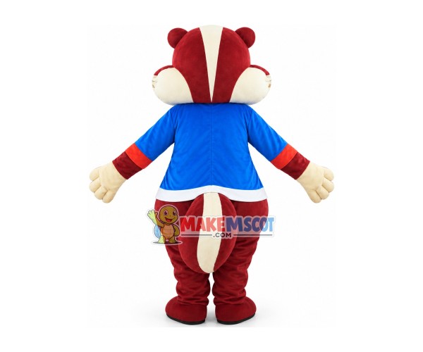 Blue Gown Chipmunk Mascot Costume Blue Gown Chipmunk Mascot Costume