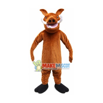 Fierce Wild Boar With Long Fangs Mascot Costume Fierce Wild Boar With Long Fangs Mascot Costume