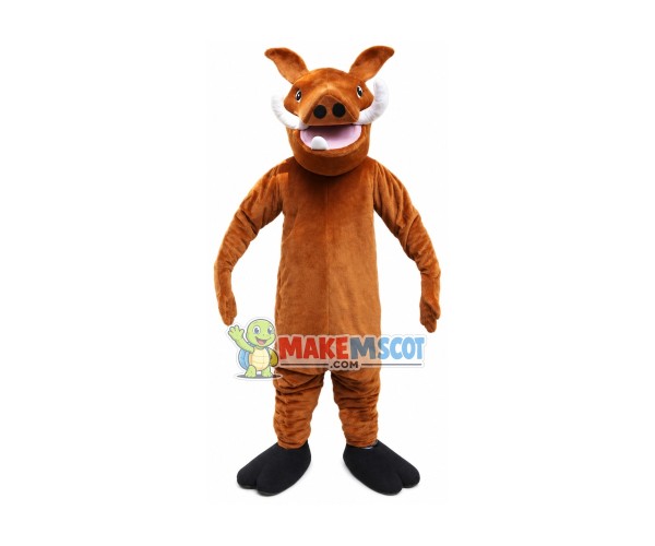Fierce Wild Boar With Long Fangs Mascot Costume Fierce Wild Boar With Long Fangs Mascot Costume