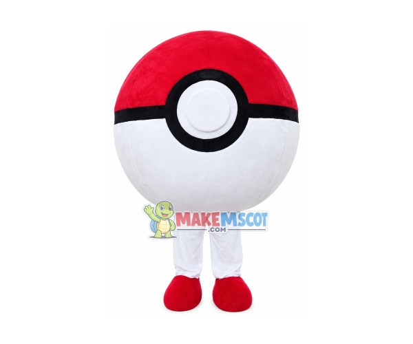 Red & White Poke Ball Mascot Costume for Adult Red & White Poke Ball Mascot Costume for Adult