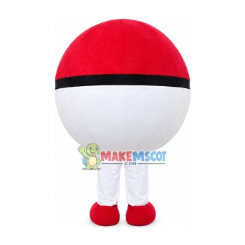 Red & White Poke Ball Mascot Costume for Adult Red & White Poke Ball Mascot Costume for Adult