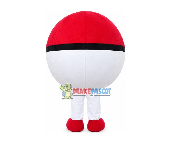 Red & White Poke Ball Mascot Costume for Adult Red & White Poke Ball Mascot Costume for Adult
